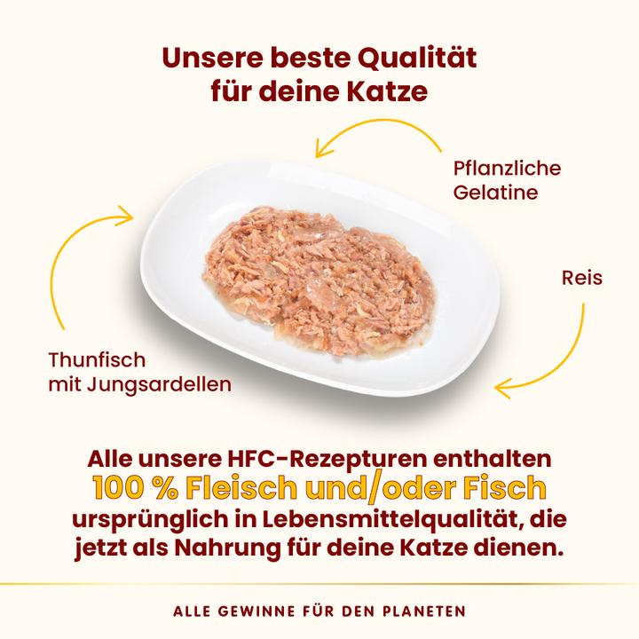Actual product image Almo Nature HFC Jelly tuna and anchovies (Adult, 1 pcs., 55 g)