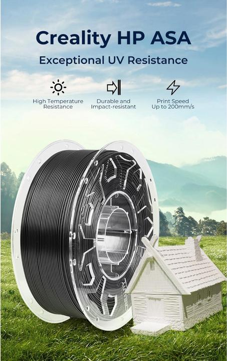 Actual product image Creality Filament (ASA, 1.75 mm, 1000 g, Black)
