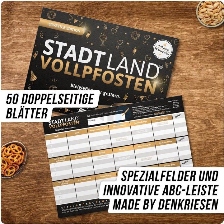 Produktbild Denkriesen Stadt Land Vollpfosten Silvester Edition (Deutsch)