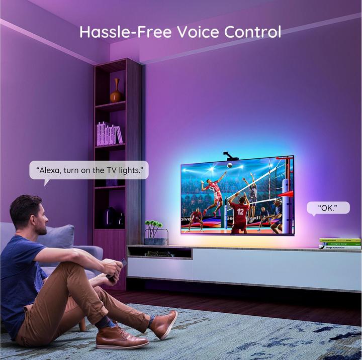 Image du produit Govee DreamView T1 TV- Light Strips, 75"-85" (RGBIC, 499 cm, Intérieur)