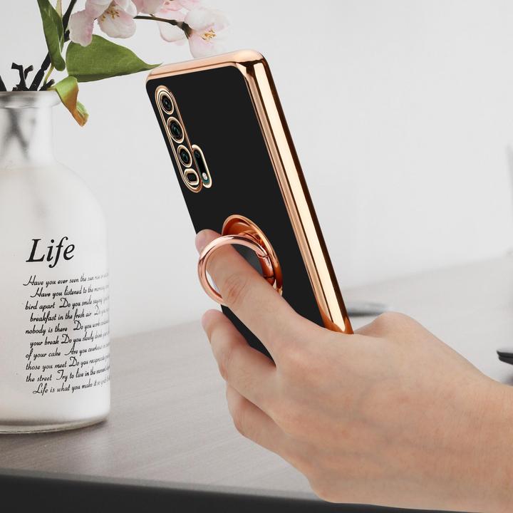 Actual product image Cadorabo Case for Honor 20 PRO in TPU with camera protection and ring LM089 Style (Honor 20 Pro)