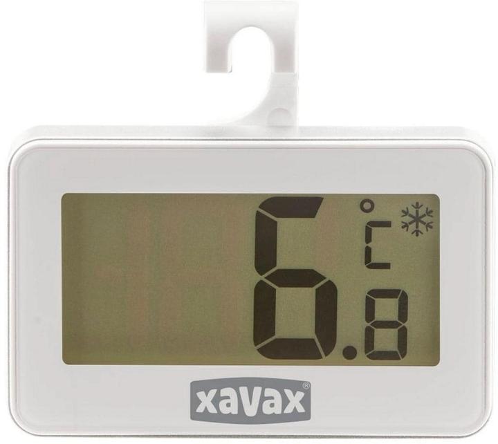 Xavax Digitales Thermometer für Kühlschrank, Gefrierschrank und Kühltruhe, weiss