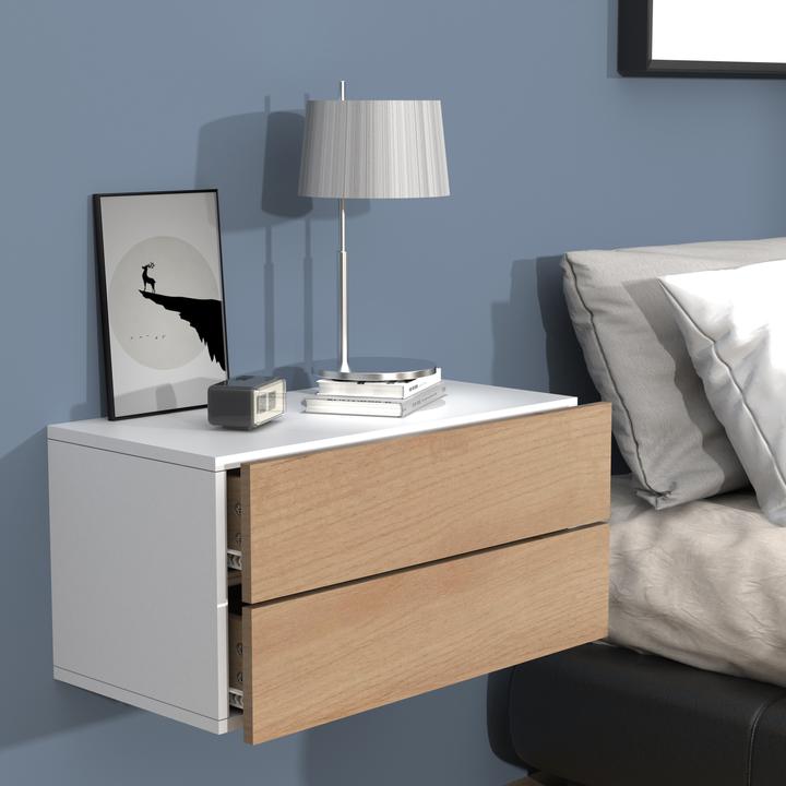 Produktbild VCM Holz Wandschublade Nachtschrank Wandboard Schublade Konsole Nachttisch Usal L 60 cm (60 x 32 x 32 cm)