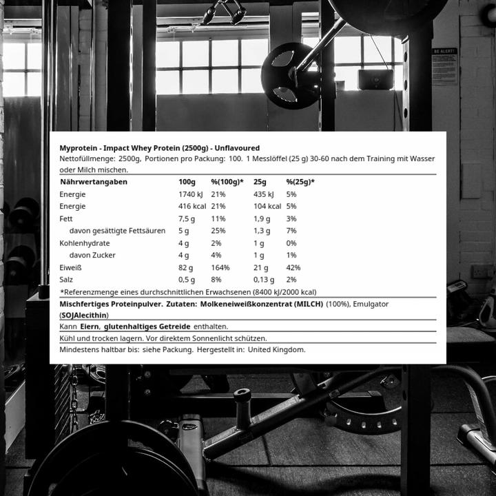 Image du produit MyProtein Impact Whey (Sans saveur, 1 pcs, 2500 g)