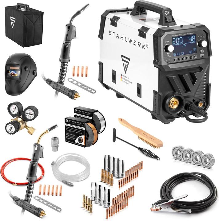Actual product image Stahlwerk Welding machine MIG MAG 200 Spot Puls Pro Digital fully equipped 200 A