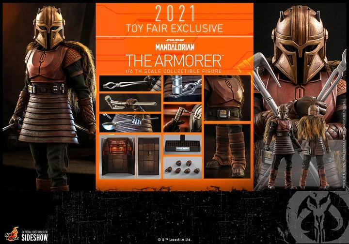 Actual product image Hot Toys Star Wars - The Mandalorian "The Armorer" 2021 Toy Fair Exclusive 1/6 Action Figure