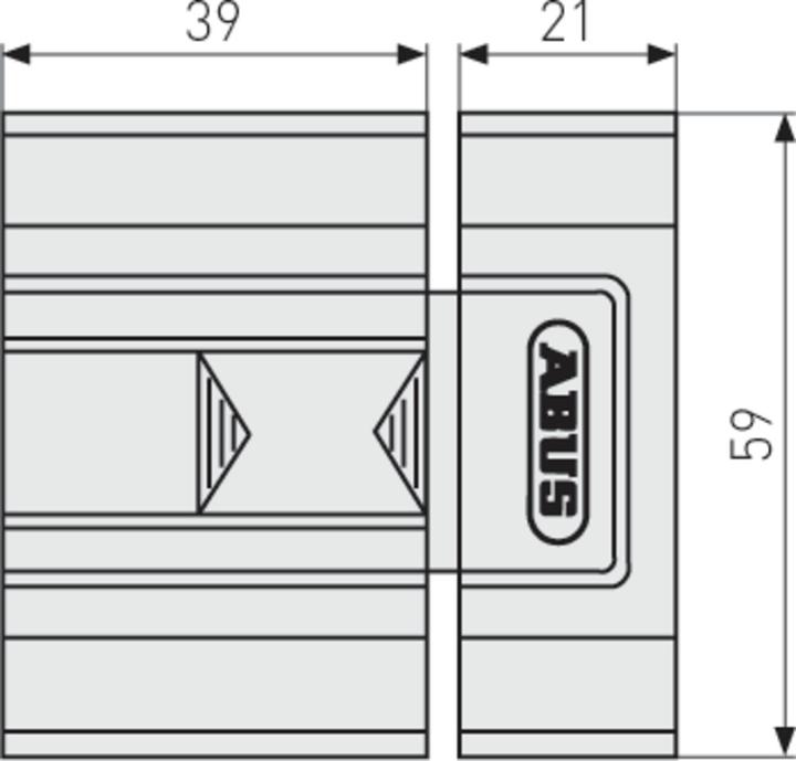 Actual product image Abus Sliding bolt