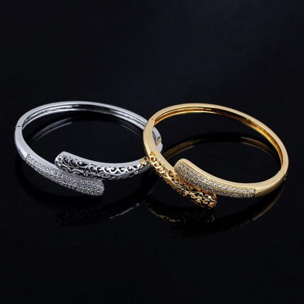 Image du produit Hermex LUXE en platine Bracelets Charms Zirconia - Platine (Alliage cuivre-nickel)