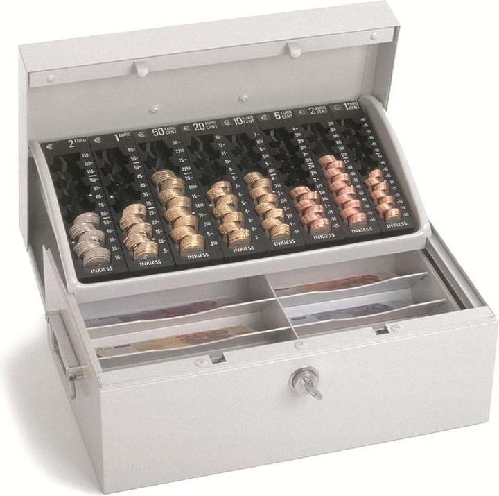 Actual product image Inkiess Rekord 87 ST cash counter cassette (WxDxH) 39.0x25.0x17.5 cm light grey