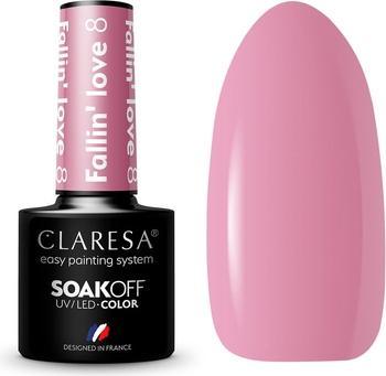 Image du produit Claresa Vernis à ongles LED UV Collection Manucure Hybride Vernis à ongles Soak Off Couleur Rose No 8 (Rose, Vernis couleur)