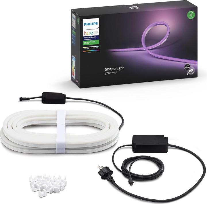 Image du produit Philips Hue Outdoor Lightstrip 5m fiche DE (Multicolore, 500 cm, Extérieur)
