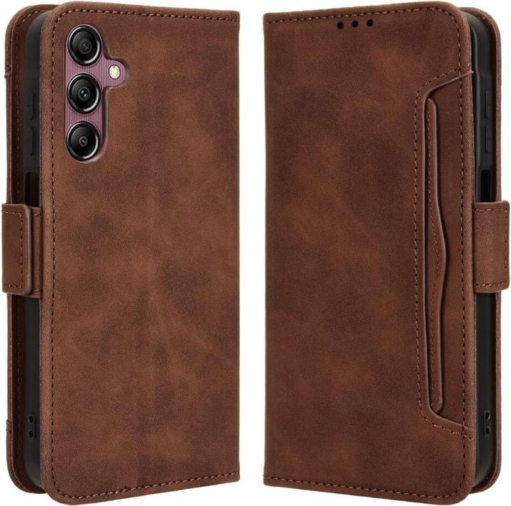 Cover-Discount Galaxy A15 - Etui mit vielen Kartenfächer braun (Samsung Galaxy A15)