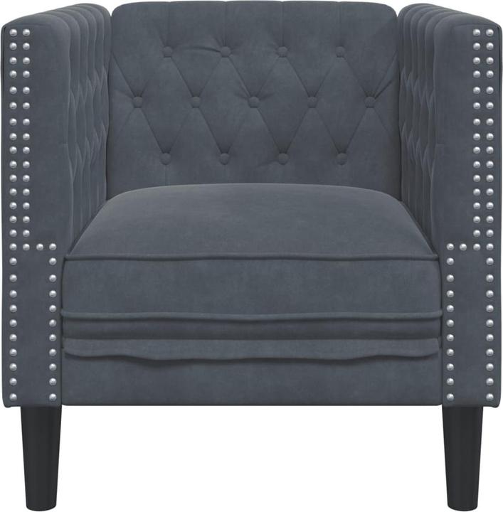 Immagine prodotto VidaXL Poltrona Chesterfield poltrona lounge poltrona club divano imbottito poltrona grigio scuro