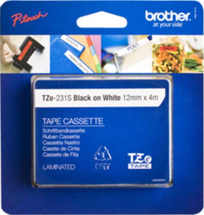 Image du produit Brother TZe-231S (1.20 cm, Noir, Blanc)