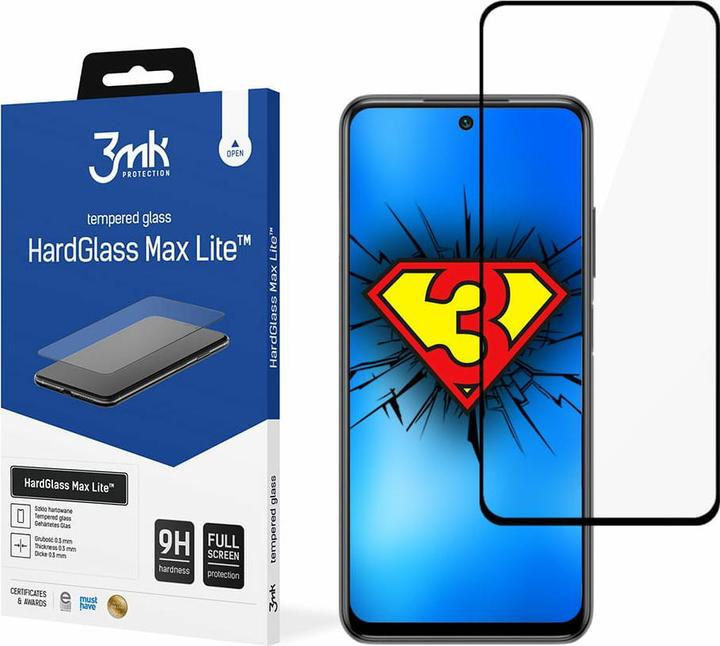 Actual product image 3MK Hardglass Max Lite screen protector (1 Piece, Xiaomi Redmi Note 10 Pro)