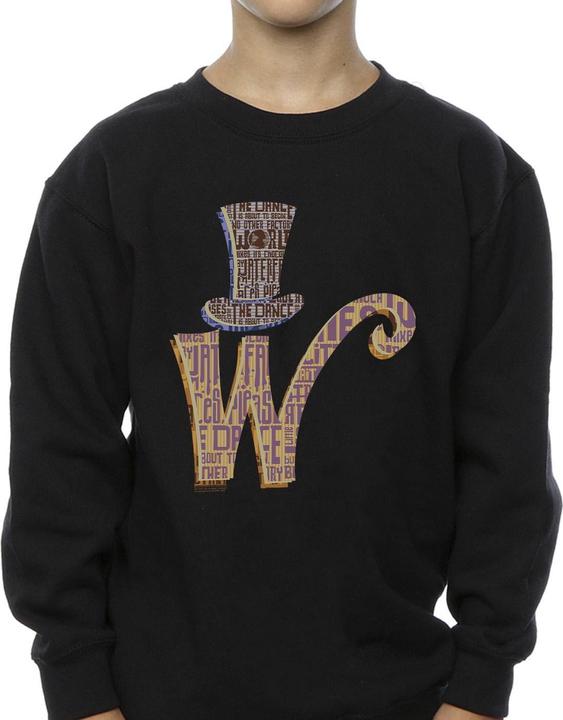 Actual product image Willy Wonka & the Chocolate Factory Boys W Logo Hat Sweatshirt (116)