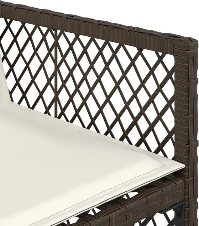 Produktbild VidaXL Gartenmöbel Essgruppe Gartengarnitur Sitzgruppe 13-tlg. Braun Poly Rattan (106 cm)