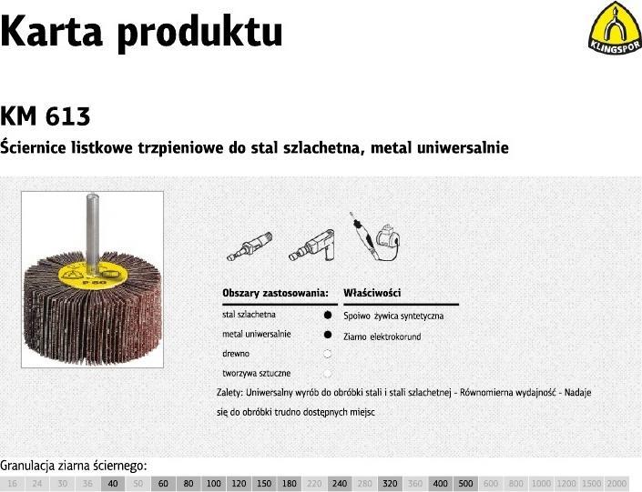 Image du produit Klingspor KM 613 - Roues à lamelles sur tige 60 x 30 x 6 mm (60)