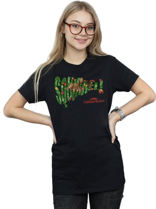 Immagine prodotto National Lampoon´s Vacation National Lampoon's Christmas Vacation Squirrel Tree Maglietta Ampia Donna (S)