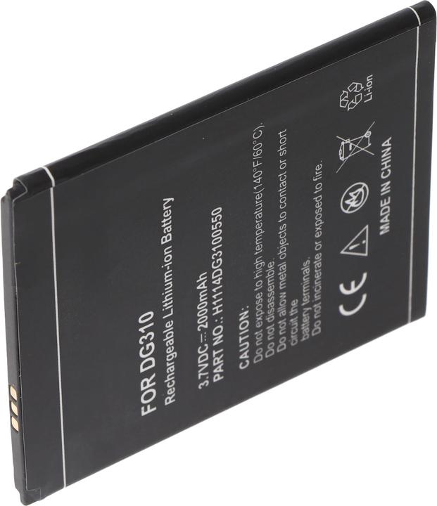 Actual product image XCell Battery suitable for Doogee DG-310, Doogee Titans DG310, Doogee Voyager, 2H1114DG3100550, 2000mAh