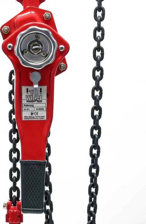 Image du produit Wiltec Palan à chaîne 1,5t Longueur de chaîne 1,5m Levage simple de charges Sylviculture Industrie Atelier