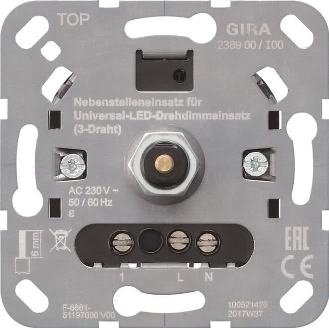 Produktbild Gira Universal LED Drehdimmer 238900 Einsatz Nebenstelle