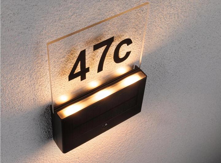 Produktbild Paulmann Solar Hausnummernleuchte (18 lm, IP44)