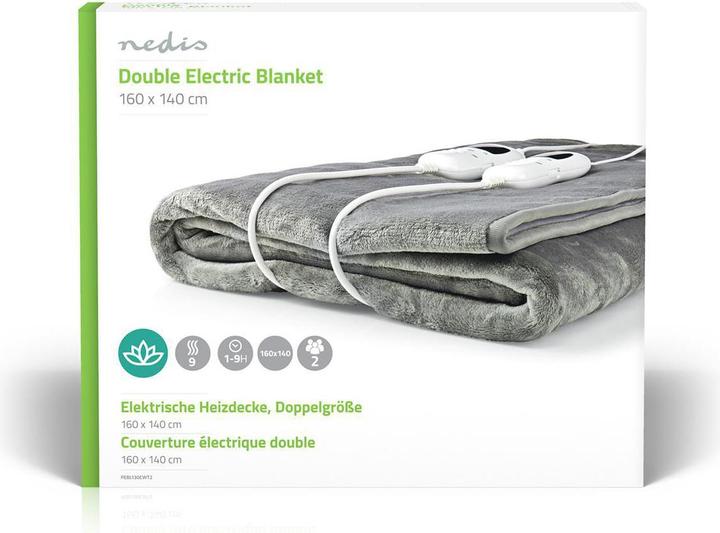 Actual product image Nedis Electric duvet | Underblanket | 2 persons | 160 x 140 cm | 9 heat settings | washable (160 x 140 cm)