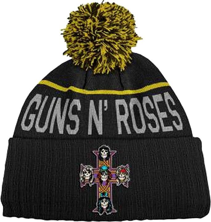 Actual product image Guns N Roses Unisex Adult Cross Bobble Beanie