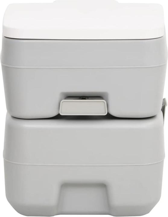 Produktbild VidaXL Camping-Toilette Tragbar Grau und Weiss 20+10 L HDPE