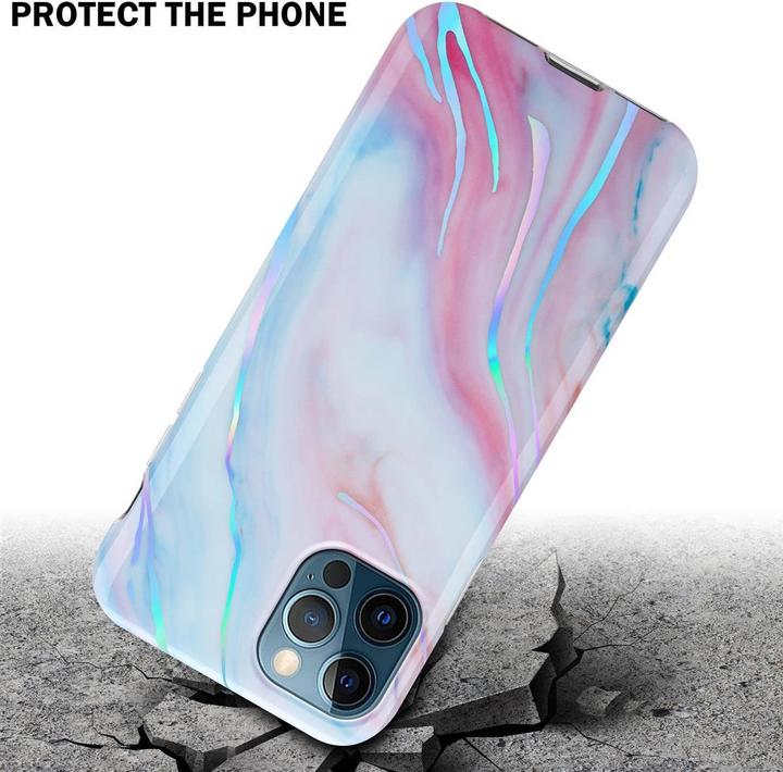 Image du produit Cadorabo Couverture IMD TPU Marbre coloré (Apple iPhone 12 Pro Max)