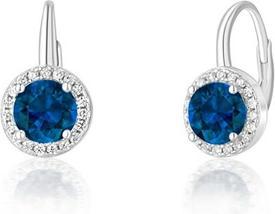 Actual product image JVD Silver earrings with blue zircons SVLE0986XH2M200