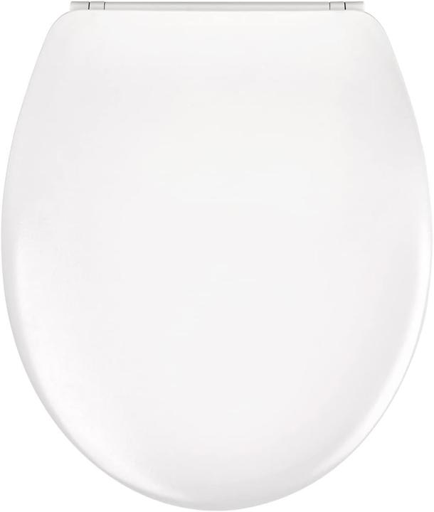 Emke WC Sitz Toilettendeckel mit absenkautomatik, O-Form Klodeckel Weiss Klobrille Abnehmbar Toilette
