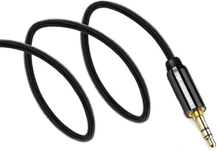 Actual product image Wozinsky AUX cable angled (male-male) mini jack cable 3 m black (3 m)