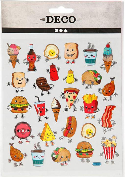 Produktbild Creativ Company Aufkleber Fast Food, 1 Blatt