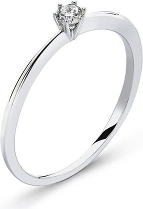 Produktbild Natsumi Schmuck Diamantring Weissgold 18K/750 0.10 ct H si (50, 750/18 K Gold)