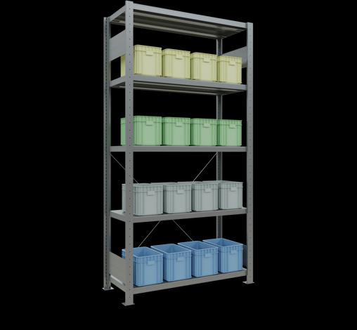Actual product image Schulte Lagertechnik MULTIplus250 basic racking system with cross braces