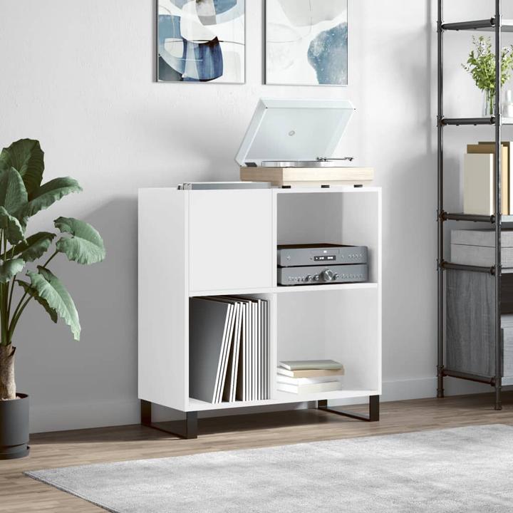 Actual product image VidaXL Plattenschrank Hochglanz-Weiss 84,5x38x89 cm