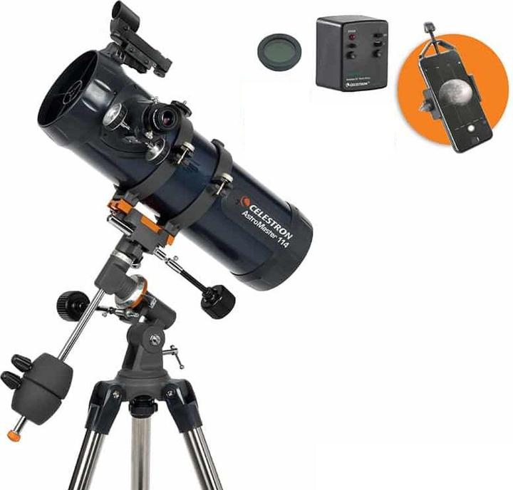 Image du produit Celestron Astromaster 114EQ-MD Avec adaptateur téléphonique et filtre lunaire