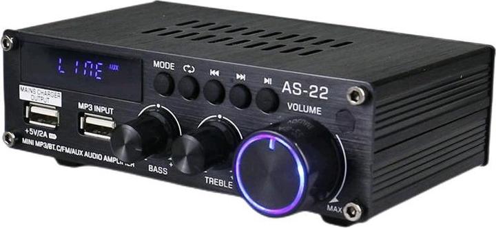 Produktbild BlitzWolf AS-22 audio amplifier, 45W, Bluetooth 5.0, USB + remote control (black)