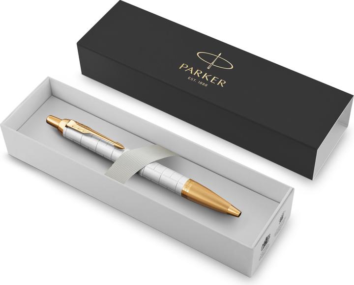 Produktbild Parker Kugelschreiber IM Premium Pearl G.C. M (Gold, Weiss, 1 x)