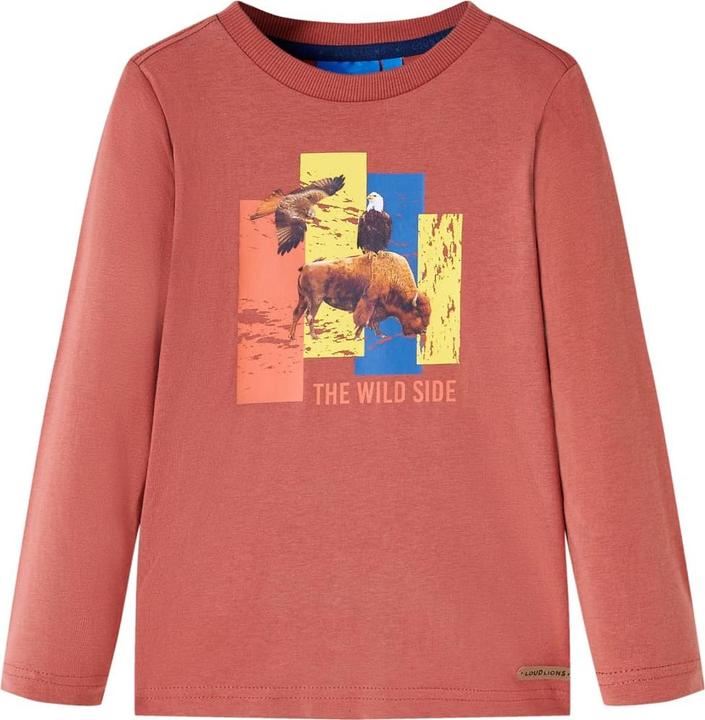 Image du produit VidaXL Tee-shirt manches longues enfant henné 104,Matière : 100 (104)
