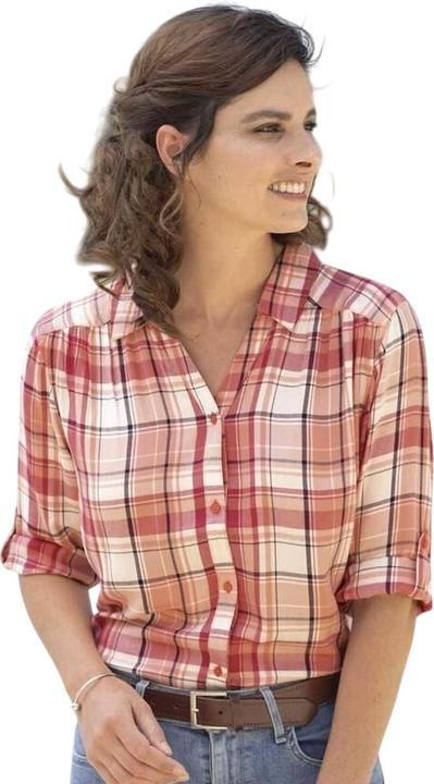 Actual product image Atlas For Women Womens/Ladies Checked Longline Shirt (40 D)