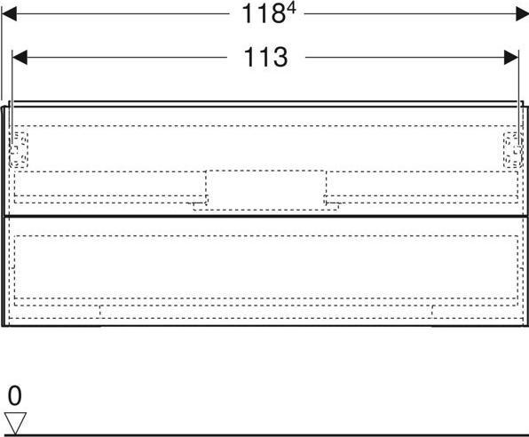 Produktbild Geberit ONE Waschtischunterschrank, 2 Schubladen, 118,4x50,4x47cm, 505.265.00. (54 x 47 x 67 cm)