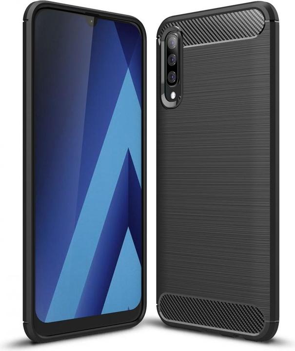 Actual product image Screenguard Samsung Galaxy A50 Cover Carbon Brushed Soft TPU (Samsung Galaxy A50)