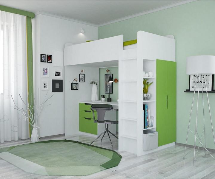 Produktbild Polini kids Hochbett mit Kleiderschrank und Schreibtisch (90 x 200 cm)