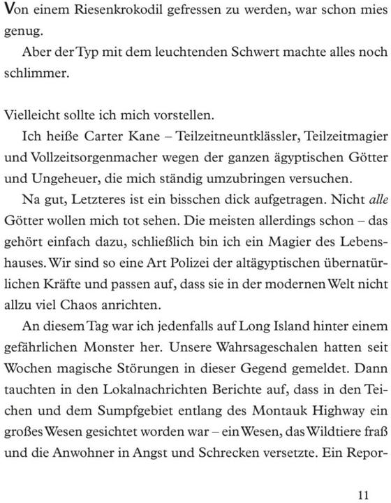 Actual product image Percy Jackson - Auf Monsterjagd mit den Geschwistern Kane (Percy Jackson ) (German, Rick Riordan., 2020)