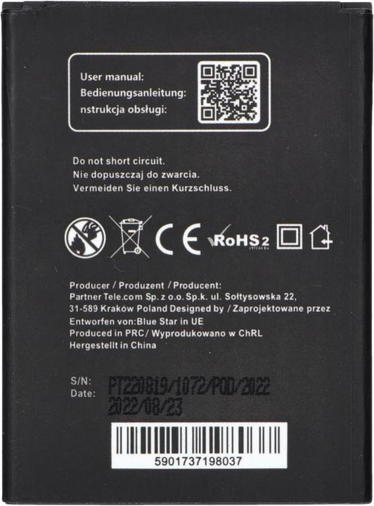 NoName Battery Blue Star BLUE STAR PREMIUM battery for SAMSUNG S4 Mini I9190 / Ace 4 G357 2100 mAh