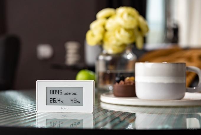Productafbeelding Aqara Draadloze Temperatuursensor, Vochtigheidssensor AAQS-S01 Wit Apple HomeKit
