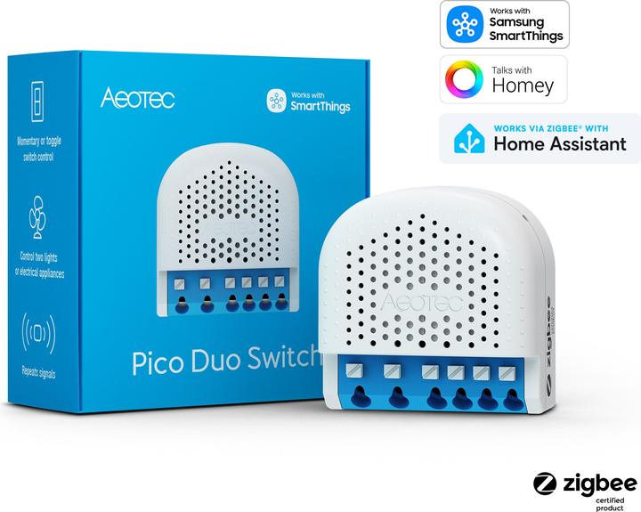 Actual product image Aeotec Pico Duo Switch (Zigbee) (Switch actuator)